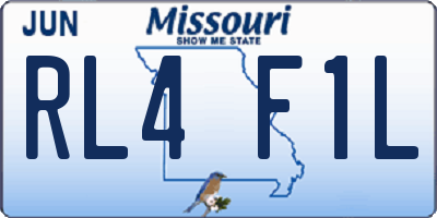 MO license plate RL4F1L