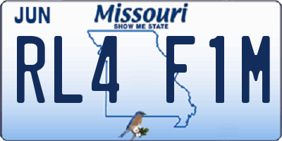 MO license plate RL4F1M