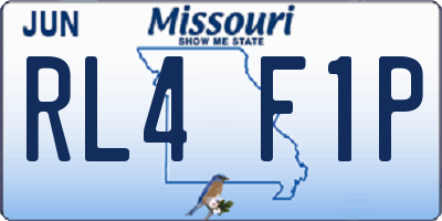 MO license plate RL4F1P