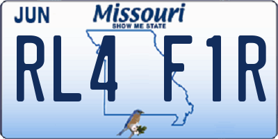 MO license plate RL4F1R