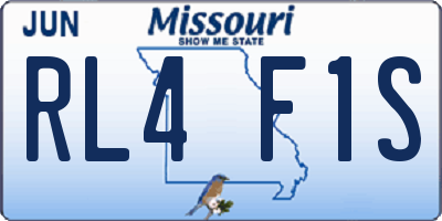 MO license plate RL4F1S
