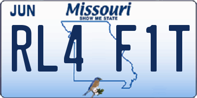 MO license plate RL4F1T