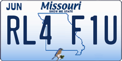 MO license plate RL4F1U