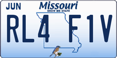 MO license plate RL4F1V