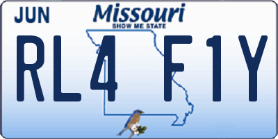 MO license plate RL4F1Y
