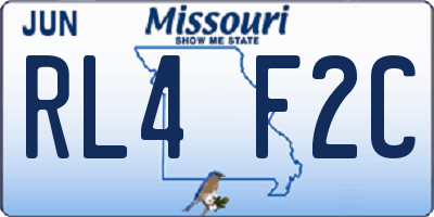 MO license plate RL4F2C