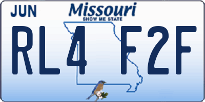 MO license plate RL4F2F