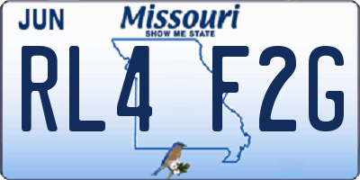 MO license plate RL4F2G