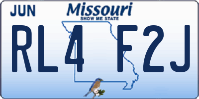 MO license plate RL4F2J