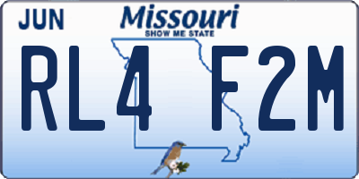 MO license plate RL4F2M