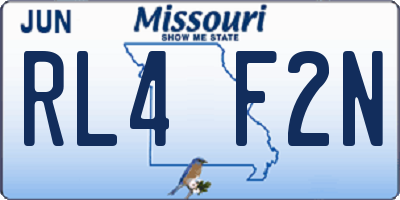 MO license plate RL4F2N