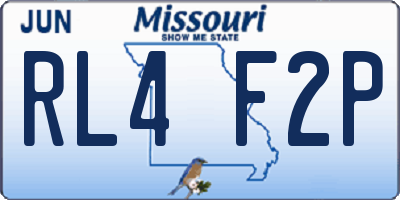 MO license plate RL4F2P