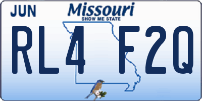 MO license plate RL4F2Q