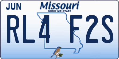 MO license plate RL4F2S