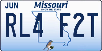 MO license plate RL4F2T