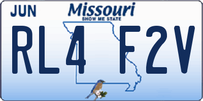 MO license plate RL4F2V