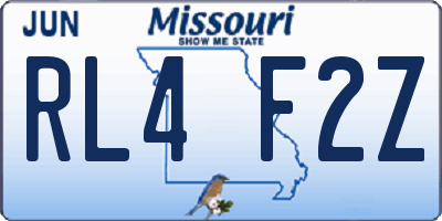 MO license plate RL4F2Z