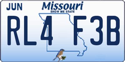 MO license plate RL4F3B