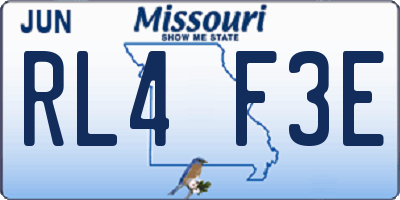MO license plate RL4F3E