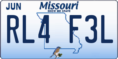 MO license plate RL4F3L
