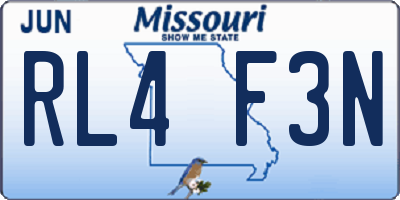 MO license plate RL4F3N