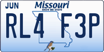 MO license plate RL4F3P