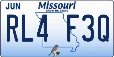 MO license plate RL4F3Q