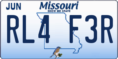 MO license plate RL4F3R