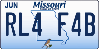 MO license plate RL4F4B