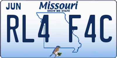 MO license plate RL4F4C