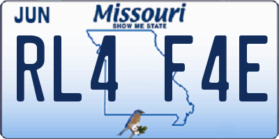 MO license plate RL4F4E