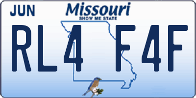 MO license plate RL4F4F