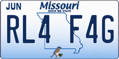 MO license plate RL4F4G