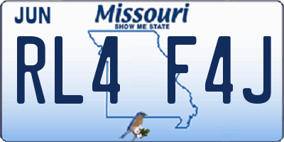 MO license plate RL4F4J