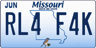 MO license plate RL4F4K
