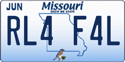 MO license plate RL4F4L