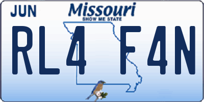 MO license plate RL4F4N