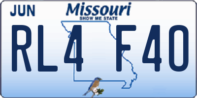 MO license plate RL4F4O