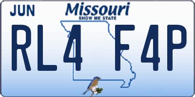 MO license plate RL4F4P