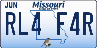 MO license plate RL4F4R