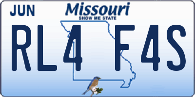 MO license plate RL4F4S