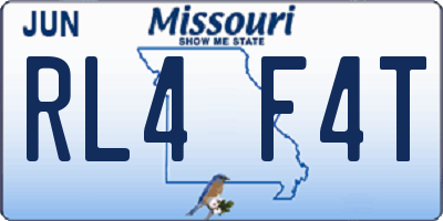 MO license plate RL4F4T