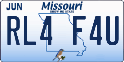 MO license plate RL4F4U