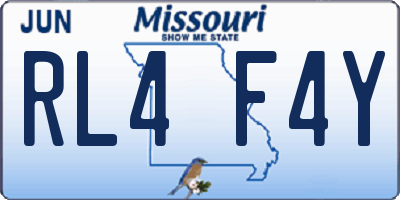 MO license plate RL4F4Y
