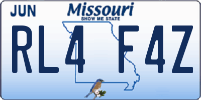 MO license plate RL4F4Z