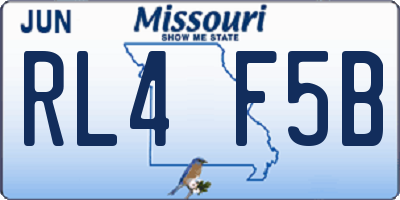 MO license plate RL4F5B