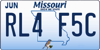 MO license plate RL4F5C