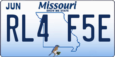 MO license plate RL4F5E