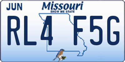 MO license plate RL4F5G