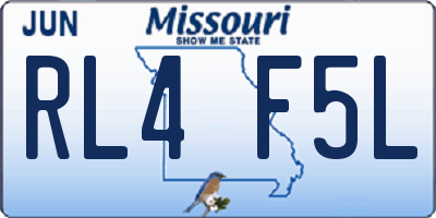 MO license plate RL4F5L
